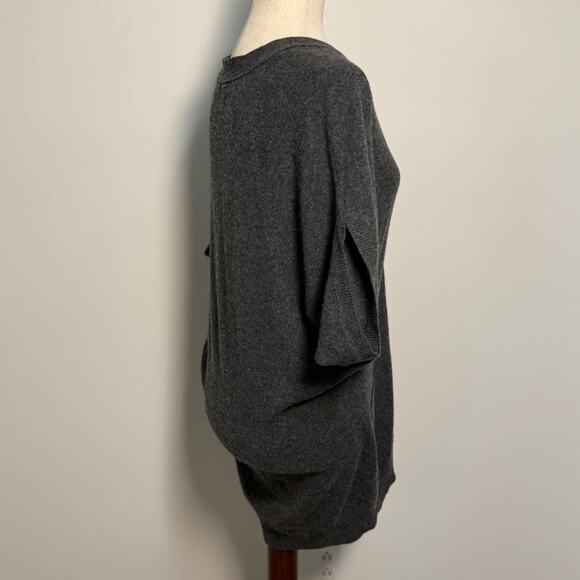 Vince Gray Small Cashmere Button-Up Short Sleeve Kimono Dolman Sweater Cardigan - Picture 2 of 16